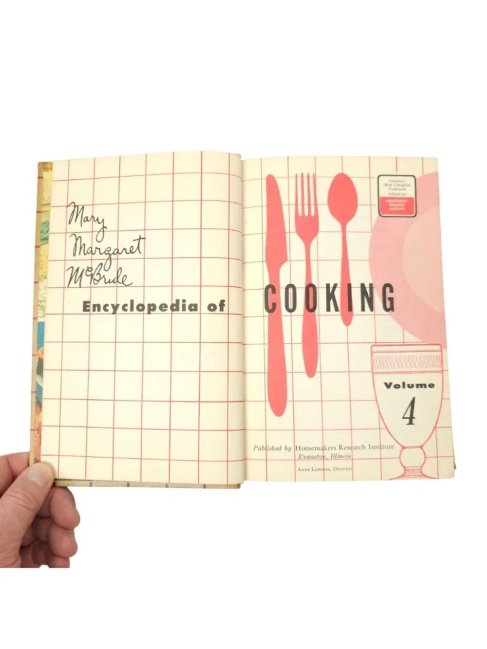 Mary Margaret McBride Encyclopedia of Cooking Volume 4 Vintage 1958 Cookbook HC